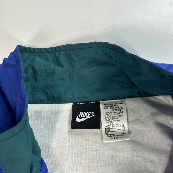 Vintage 90s Nike Full Zip Multicolor Colorblock Jacket Mens XLT - Picture 7 of 9